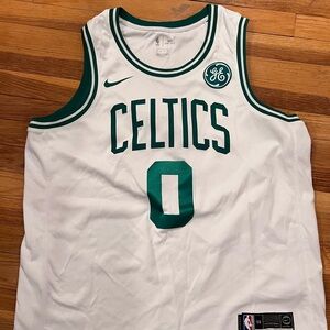 Nike White and Green Celtics Basketball Jersey Jayson Tatum